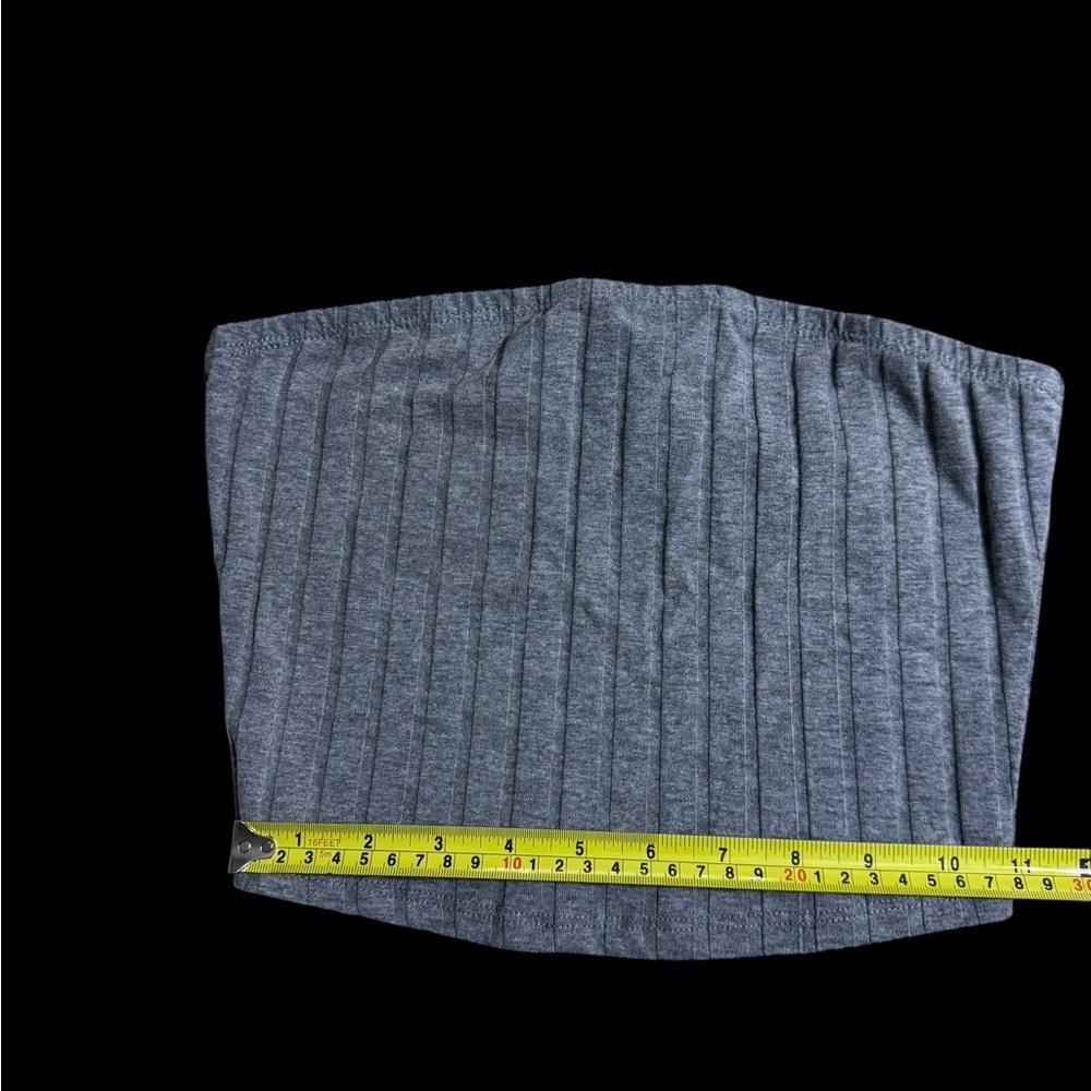 Bozzolo Charcoal Ribbed Top - Picture 6 of 7
